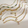 Jieding Pulsera de Acero Inoxidable Zirconia Europea y Americana con Cuentas Joyería de Lujo Ligero de Nicho Joyería de Acero de Titanio que No se Desvanece Venta al por Mayor Transfronteriza
