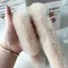 Acabamento Personalizado de Pelo Sintético de Coelho para Chapéus, Vista, Punhos de Sapato, Mangas, Roupas Infantis, Cheongsam, Traje Tang, Capa, Acabamento de Pele, Acessórios de Borda