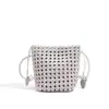 2026 Bolso de Letras Tejido Clásico Estilo Fresco Dulce Bolso Cubo Bolso de Hombro de Gama Alta Bolso de Axila