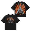 Nueva camiseta de manga corta de inyección directa vintage de Naruto, de anime clásico japonés de dibujos animados, de gran tamaño, de calle principal