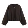 Moda Versátil Suave Chaqueta Bomber Nueva de Otoño 2026 Casual Holgada Adelgazante Abrigo Corto para Mujer