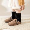 Calcetines de Invierno Cálidos de Pelo de Visón para Mujer Color Sólido Espesados de Felpa de Visón Calcetines de Longitud Media Cálidos Resistentes al Frío Calcetines de Luna Calcetines para Dormir