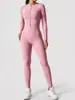 Body de Yoga com Zíper e Manga Longa, Novo Estilo Europeu e Americano, Sensação de Pele Nua, Plus Velvet, Emagrecedor, Fitness, Hot Girl