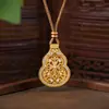 Loja de Ouro Mesmo Estilo Saco Ruyi Filigrana Portátil Buda de Ouro Oito Tesouros Bússola Colar Clavícula Presente Exquisito para Namorada