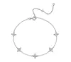 Pulseira Bolha de Moda Mais Vendida na Amazon Cross-Border, Prata Esterlina S925 Inlaid com Moissanite Cor D, Simples e Versátil