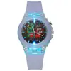 Reloj para Estudiante de Primaria Niño Reloj de Cuarzo Luminoso LED Transfronterizo Crayon Shin-chan Reloj de Silicona Al por Mayor para Niños