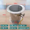 Válvula de Aire Manual de Doble Brida de Acero Inoxidable 304 Válvula de Sellado Redonda de Silicona 201 Válvula Reguladora de Flujo de Aire Galvanizada