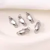 Anillo D de Acero Inoxidable Pulido con Argolla Abierta Cierre de Pinza de Langosta de Acero de Titanio Conector para Pulsera Collar Accesorios para Joyería DIY