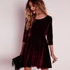Vestido Slim de Outono Europeu e Americano Transfronteiriço AliExpress Vestido Longo de Veludo Dourado Saia Lisa de Cintura Alta