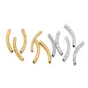 Pingente Rosqueado de Cotovelo 37mm Banhado a Ouro 18K de Aço Inoxidável DIY Moda Colar Pulseira Acessórios de Joias Lote Transfronteiriço