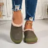 Pantuflas de felpa estilo retro, nuevo modelo otoño e invierno 2026, zapatos cálidos para madres, de suela suave, antideslizantes, tipo slip-on, de algodón