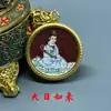 Colgante Thangka de Cinabrio Pintado a Mano de los Ocho Guardianes Colgante Benmingfo del Zodiaco Doce Caja de Acero de Titanio Colgante de Joyería