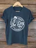 [Procesamiento Personalizado] Camiseta de Manga Corta para Hombre con Estampado Retro de Cuello en V, Moda Estilo Coreano, Holgada, Transpirable