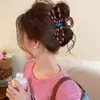 Presilha de cabelo flor de acetato simples e elegante para mulheres, novo modelo 2026, presilha para a parte de trás da cabeça, grampo para meio rabo de cavalo, presilha de tubarão