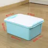 Caja de Almacenamiento de Plástico Extra Grande con Tapa para Debajo de la Cama, Organizador de Ropa, Caja de Almacenamiento de Juguetes, Caja de Almacenamiento de Libros Debajo de la Cama con Ruedas
