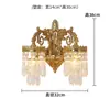 Luminária de parede retrô estilo europeu toda em cobre Lâmpada frontal para espelho de corredor de vila Iluminação decorativa para parede de fundo de sala de estar, sala de jantar, quarto Lâmpadas