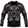 Moletom Amazon com Zíper Estampado 3D com Padrão de Guerreiro Viking, Moletom com Capuz para Casal, Blusa Pulôver da Moda, Peça Agora