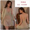 Ruoruo lingerie sexy sexy backless sedutora malha transparente alça nightdress terno uniforme feminino 2633