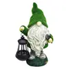 Luminária Solar para Exterior Transfronteiriça, Ornamento de Artesanato em Resina, Estátua de Gnomo Decorativa para Paisagismo de Jardim