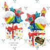 Globo Grande de Papel de Aluminio Corazón Oso Estrella Doble Capa Pastel de Cumpleaños Caja de Regalo Decoración de Luna