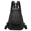 Mochila Pequena Nova 2024 Multifuncional Bolsa de Peito Bolsa de Ombro Nova Mochila de Couro PU Macio Estilo Coreano Moda Mochila Feminina