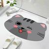 Alfombrilla de tierra de diatomeas con forma de caricatura linda para entrada, alfombrilla antideslizante para baño, alfombrilla absorbente de agua para puerta de baño
