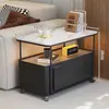 Mesa de Café Multifuncional Móvil Usada para Sala de Estar Wind Apartamento Pequeño en Casa Sofá con Ruedas Gabinete Lateral Mesa Lateral Mesa Pequeña