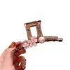 Selección Premium Pinza de Garra para el Cabello Flor de Perla Rosa para Mujeres, Pinza de Tiburón Grande Exquisita para Peinados Recogidos, Accesorio para el Cabello de la Parte Posterior de la Cabeza