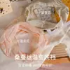 Calcinhas de Renda com Recorte de Cetim Estilo Novo Fresco para Mulheres, Forro de Seda que Muda de Temperatura, Tanga Respirável para Meninas