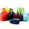 Bolsa de aislamiento térmico no tejida, bolsa de embalaje para llevar hecha a medida, bolsa tote desechable de papel de aluminio para postres para negocios de catering y té de leche