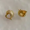 Pendientes Redondos de Lujo Ligero con Diseño de Bola de Hielo Triturado, Superficie Brillante, Estilo Retro Neón, Moda de Alta Gama Tendencia, Versátiles para el Uso Diario