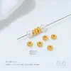 Cobre Galvanizado Preservador de Cor com Ouro Real 24K Incrustado com Coração de Zircônia Padrão Abóbora Contas Separadoras Contas Quadradas de Turquesa Acessórios Artesanais em Ouro de Areia