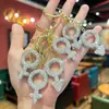 Llavero Creativo y Moderno de Arcilla con Pedrería para Niños y Niñas, Colgante de Bolso de Pareja con Diseño de Nicho