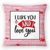 Venta Caliente Transfronteriza Nueva Declaración de Amor Funda de Almohada con Transferencia de Calor Funda Decorativa Romántica para Cojín de Sofá de Sala de Estar
