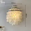 Lámpara de Pared para Mesita de Noche de Dormitorio Transfronteriza, Estilo Francés Cremoso Cálido y Femenino, Iluminación de Pasillo con Forma de Concha, Decoración del Hogar, Fábrica de Zhongshan