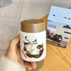 Taza Térmica Estudiante Dilebel para Gatos de Acero Inoxidable para Niñas con Buen Aspecto y Nueva Taza de Bolsillo Mini Portátil con Solapa
