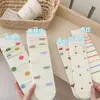 Meias Coloridas de Bolinhas de Meia-Calça para Mulheres, Malha Fina Respirável de Verão Estilo Japonês Fofas Dopamina Longas, Versão 100% Algodão