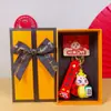 2025 Año de la Serpiente Tendencia Nacional Creativo Pequeña Serpiente de la Suerte Llavero Caja de Regalo Lindo Bolso Llavero Colgante Venta al por Mayor Pequeños Regalos