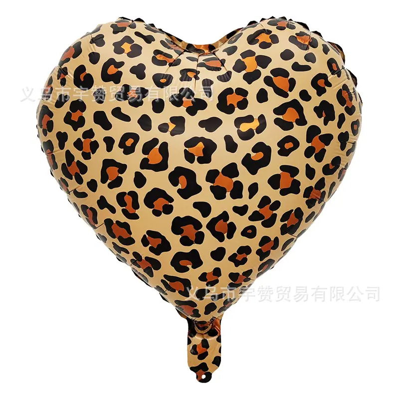 18寸桃心豹纹
