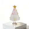Nuevo Árbol de Navidad Inclinado de 8.5cm Envuelto en Alambre Árbol de Navidad Envuelto en Alambre de Vidrio Zibo Exhibición de Artesanías de Vidrio Navideñas