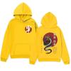 Sudadera con capucha estampada con diseño de marca de moda y elemento japonés es simple y versátil
