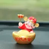 Boa Sorte Deus da Riqueza Enfeite de Carro Decoração Descompressão Acessórios para Carro Decoração de Interior de Veículo Elétrico Acessórios Pequenos Fofos para Carro