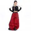 Traje de Baile de Jazz para Niñas Estilo Coreano Estilo Callejero Estilo Dulce Fresco Conjunto de Ropa para Actuación en Escenario Ropa de Práctica de Jazz Jazz