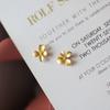 Pendientes de flores para mujer, otoño e invierno, sencillos, nuevos y modernos pendientes retro esmerilados con diseño de personalidad de nicho de 2022