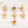 Contas antigas de esmalte dourado em gota de óleo, contas grandes ocas, contas de transferência, acessórios de ouro de areia DIY, contas para colar de corrente de suéter