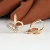 Pendientes de huella de pie pequeña con forma de corazón hueco, superventas transfronterizos, pendientes para mujer con diseño de huella de corazón incrustado de diamantes