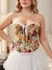 Top espartilho jacquard sob medida plus size estilo corte para usar por cima da roupa, top justo que afina a cintura, efeito emagrecedor, XXXXL