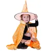 Fantasia Infantil de Halloween Meninos e Meninas Capa Fantasia de Performance Adulto Fantasia de Capa de Feiticeira Bruxa