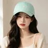 Boné de Baseball Bordado Simples Estilo Coreano com Pônei para Mulheres, Top Macio, Versátil, Emagrecimento Facial, Boné Protetor Solar, Chapéu de Proteção Solar para Venda por Atacado para Homens