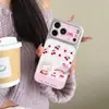Celebridad de Internet Pastel de Fresa Cereza Dulce Funda para Teléfono Iphone17/16Proma con Cobertura Total y Ventana Grande, Anticaídas 15